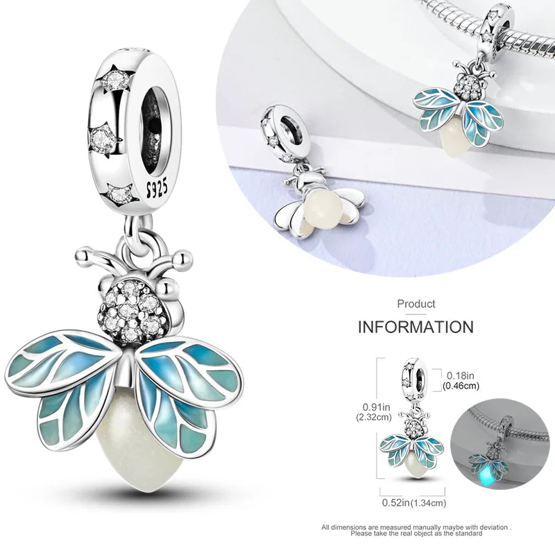 Hot Sale 925 Silver Charms Beads Perfume Animal Butterfly Pendants Fit Original Bracelet DIY Jewelry