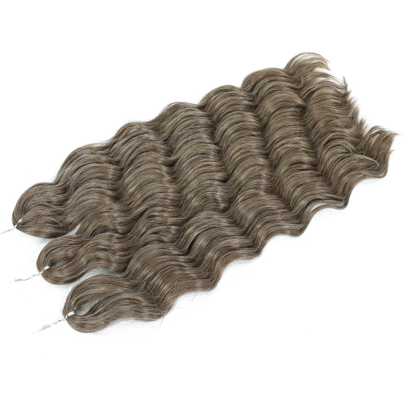 Anna 3Pcs 24Inches 300g Ombre Blond Loose Body Wave Twist Crochet Braids Sliver Rainbow 60# Synthetic Hair Wavy Extension Braids