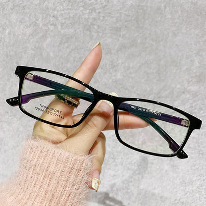 Advanced Texture Flat Glasses Eye Protection Retro Business Sports Style Square Spectacle Frame Flexible and Non Slip Style