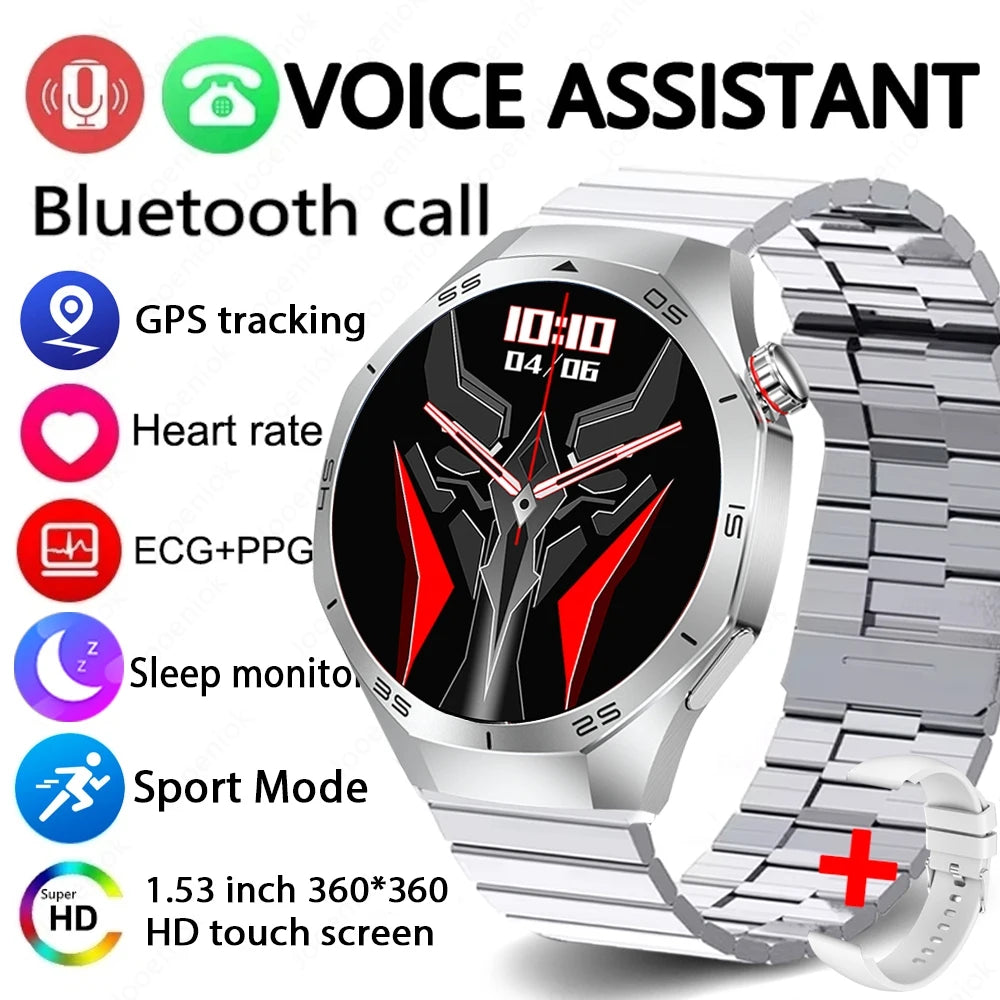 2025 NEW Watch GT5 PRO Smartwatch GPS Motion Trajectory HD Screen Bluetooth Call NFC Men Smart Watch Outdoor Sport Watches Men