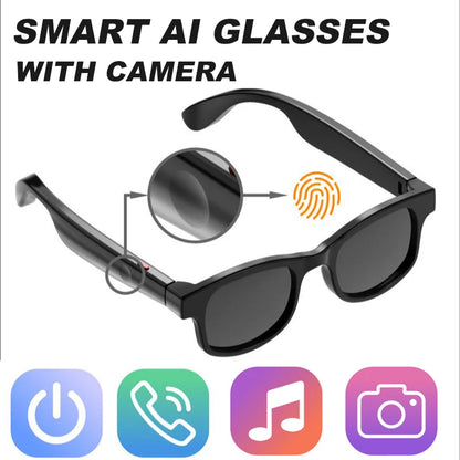 AIMB Smart Glasses AI Voice Assistant Bluetooth Call With HD Camera Fashion Glasses Outdoor Sports Sunglasses for Men Women