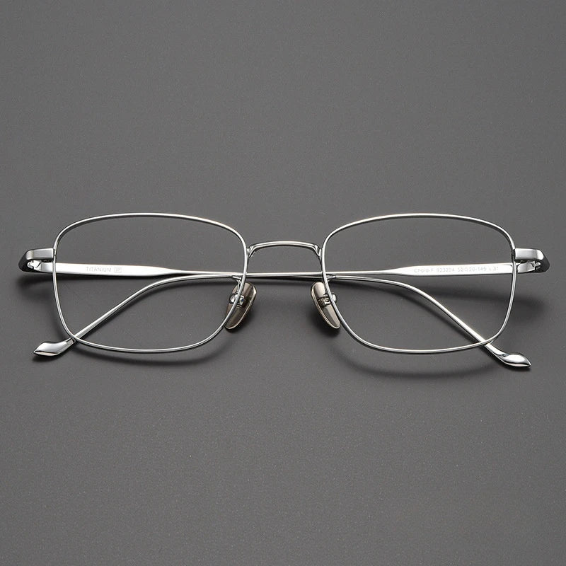 FIRADA Fashion Comfort Square Glasses Retro Pure Titanium Eyewear Optical prescription Eyeglasses frames For men women 923204-C