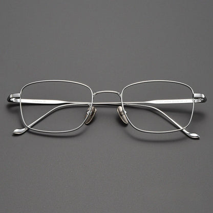 FIRADA Fashion Comfort Square Glasses Retro Pure Titanium Eyewear Optical prescription Eyeglasses frames For men women 923204-C