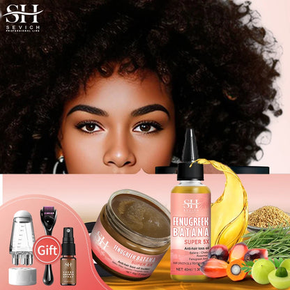 Super Fast 5x Hair Growth Oil Fenugreek Anti-Hair Loss Oil Rosemary Hair Regrowth Chebe Batana Butter  Amla Oils For Men Women