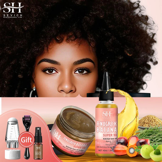 Super Fast 5x Hair Growth Oil Fenugreek Anti-Hair Loss Oil Rosemary Hair Regrowth Chebe Batana Butter  Amla Oils For Men Women