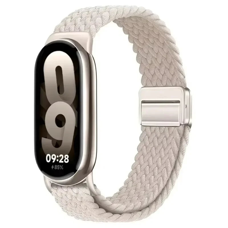 Adjustable Nylon Strap for Xiaomi Mi Band 10/9 Magnetic clasp bracelet Accessories for Xiaomi Mi Band 8/mi 9/10 Smart Watch Belt