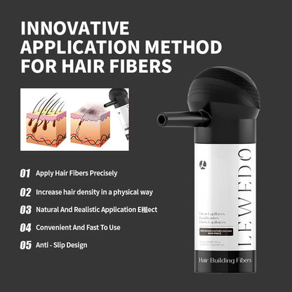 2pcs/set Hair Fibers Regrowth Powders Keratin Applicator Hair Building Fibers Spray Pump Hair Growth Products Beauty Health