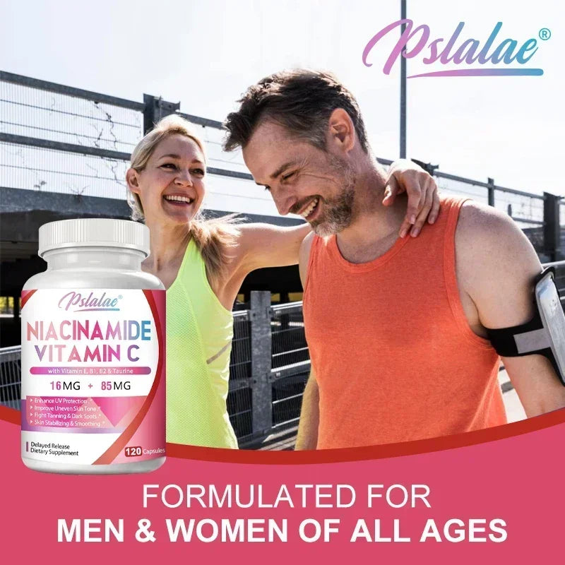 Niacinamide Vitamin C - Supports Skin Cell and Brain Health, Skin Repair, Boosts Metabolism and Nerve Function Supplement