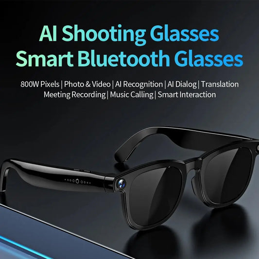 CY01 AI Smart Glasses with ChatGPT DeepSeek 8MP Camera 32GB Storage Bluetooth Calls Voice Wake Music Play