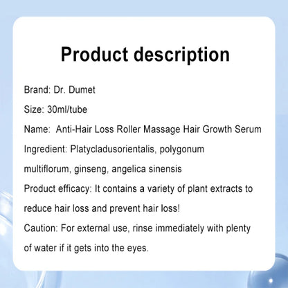 Anti-Hair Loss Roller Massage Hair Growth Serum Improve Hair Lose Care Biotin Herbal Serum Growth Nourishing Soothing Scalp Seru