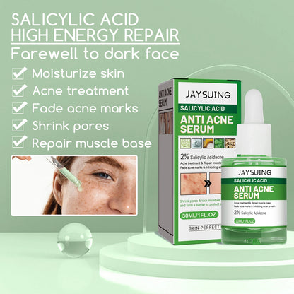 Salicylic Acid Anti Acn-e Serum Essence Controls Oil Shrinks Pores Removes Blackheads & Acne Repairs Acne Marks Moisturizes Face