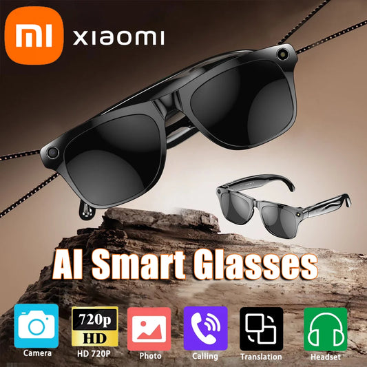 XIAOMI 4K HD AI Smart Glasses Chat 260Mah Battery Voice Assistant Control GPT 100MP Camera Bluetooth Call Smart Glasses