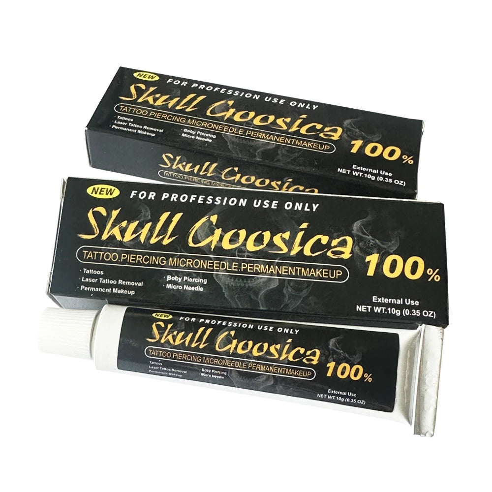 Newest 100% SKULL Goosica Tattoo Cream Before Permanent Makeup Microblading Piercing Eyebrow Lips Liner Tattoo Accessories 10g