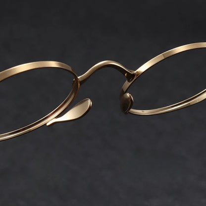 YIMARUILI Ultra-Light Pure Titanium Wide-Rim Retro Round Eyewear Frame Myopia Prescription Eyeglasses Frame Men And Women 10518