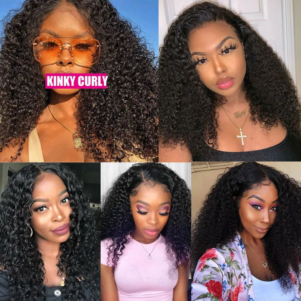 Kinky Curly Human Hair Bundles Deal 100% Unprocessed Brazilian Deep Curly Hair Weave Soft Remy Hair Extensions Tissage Natural