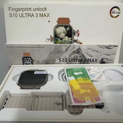 S10 ultra 3 max SmartWatch 4G/5G Android OS GPS 2.2inch AMOLED Smart Watch Play Store Download TOUCH ID SIM Card WIFI Men Women