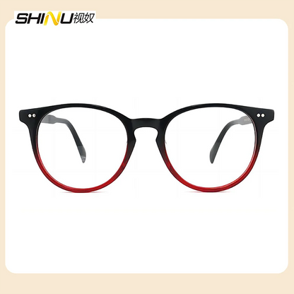 Progressive Eyeglasses Retro Frame Prescription Glasses Multifocal Presbyopia Glasses Unisex Photochromic Lenses with Recipe