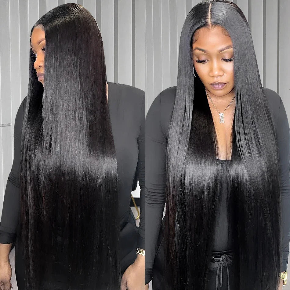 38 40 Inch Bone Straight 100% Weave Human Hair Bundles Raw Hair Extensions Brazilian Natural Black 3 4 Bundle Deals Unprocessed