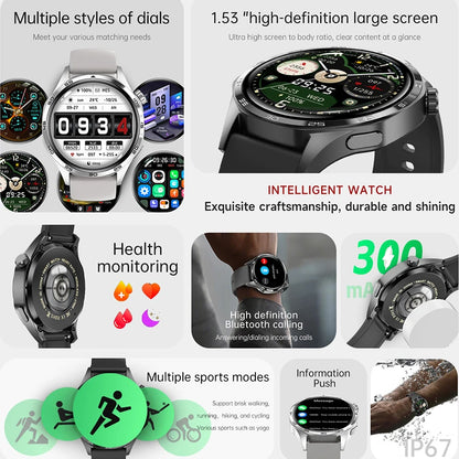 Watch 5 PRO Smart Watch Men Watch 5 AMOLED HD Screen Bluetooth Call GPS Trajectory NFC Heart Rate Compass SmartWatches 2024 New
