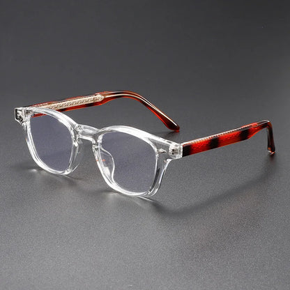 UVLAIK Retro Lightweight Eyewear Frames Men Fashion Square Small Frame Eyeglasses Women Classic Anti Blue Light Glasses Unisex