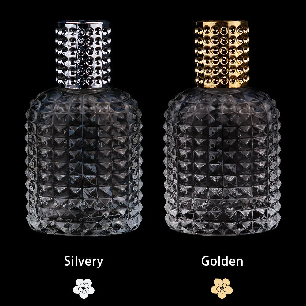 30/50Ml pineapple bottle perfume bottle glass spray bottle cosmetic spray sub-bottle grid empty bottle