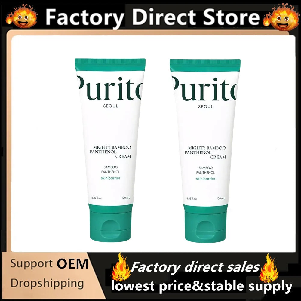 For Purito Centella Asiatica Facial Serum 100ml Bamboo Extract Panthenol Intensive Cream Soothing Moisturizing Repair Cream