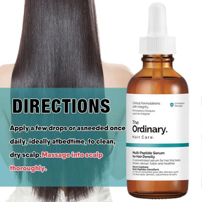 60ml 1 Bottle Advanced Hair Care Serum with Multi-Peptides for Enhanced Hair Density and Scalp for All Hair Types