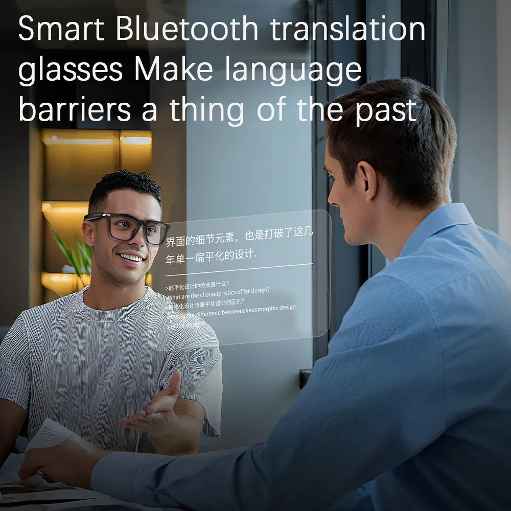 2025 New HD AI Smart Glasses Chat GPT Translate Bluetooth Call 260Mah Battery Voice Assistant Control Smart Glasses Sunglasses