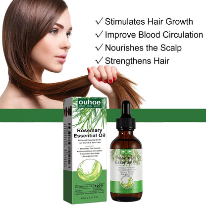 Rosemary Hair Growth Oil Anti-frizz Dandruff Treatment Scalp Damaged Nourishing Anti Hair Loss Serum Pure Rosemary Essential Oil
