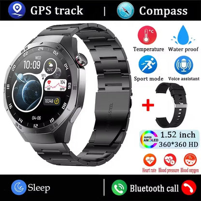 2025 New GT5 Pro Smart Watch Men AMOLED Screen GPS Motion trajectory Heart Rate Monitr Bluetooth Call SmartWatch Waterproof Band