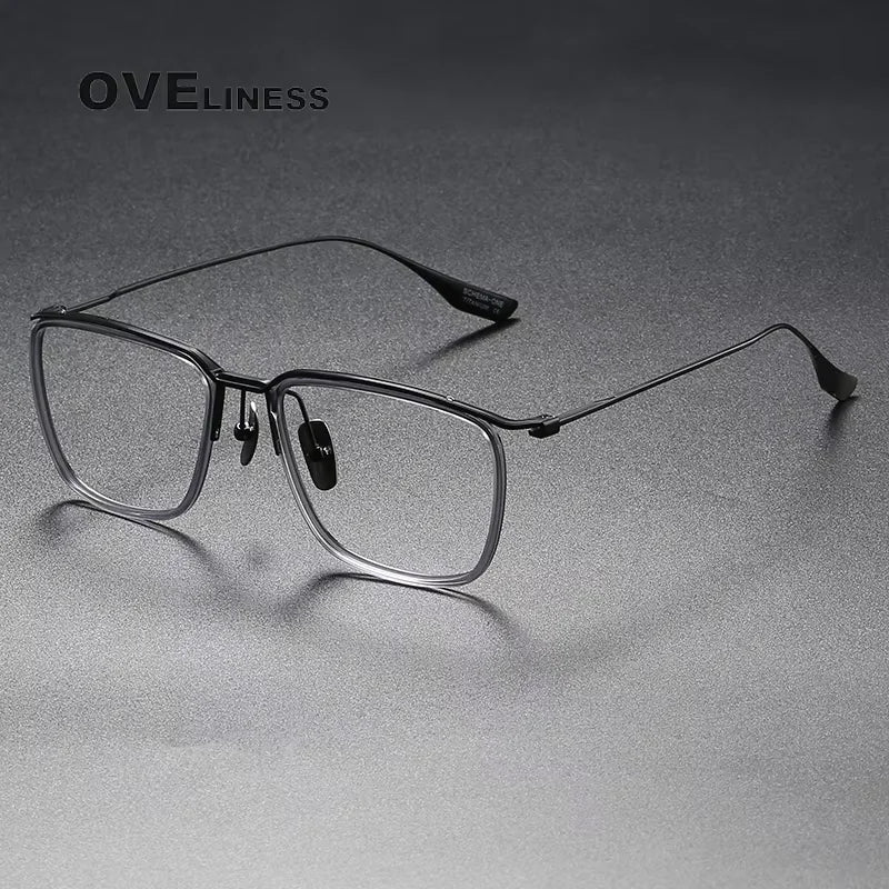 Pure Titanium Glasses Frame Men 2025 EyeGlasses for Men Square Eyeglasses Frame male full Eyewear Spectacles