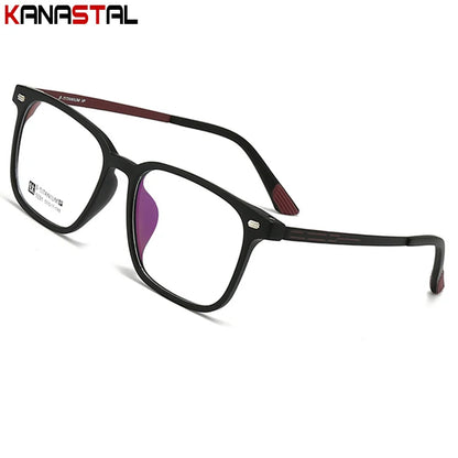 Men Rubber Titanium Square Eyeglasses Frame Anti Fatigue Lenses Women Computer Glasses Prescription Myopia Reading Eyewear Frame