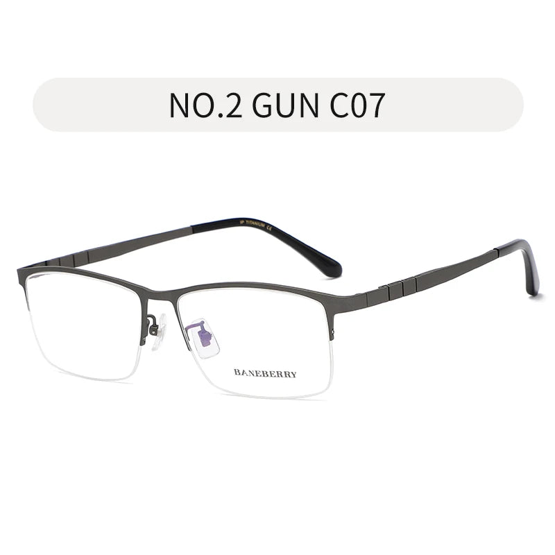 Reven Jate 71111 Optical Glasses Large Size Pure Titanium Frame Prescription Eyeglasses Rx Men Glasses Eyewear for Big Face