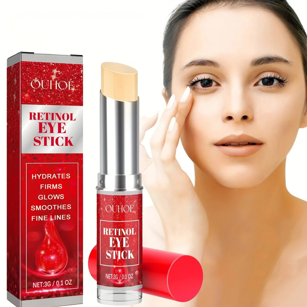 Retinol Eye Cream Stick,Smooths,Dark Circles,Improves Elasticity, Hydrates&Firms Skin,Ideal for All Skin Types,Perfect for Gift