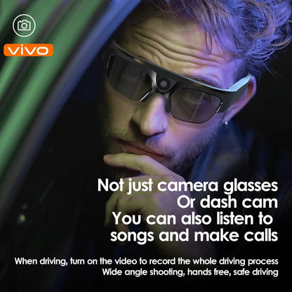 Vivo Smart Glasses Bluetooth Camera Outdoor Multifunctional Sports Player Waterproof Anti-UV For Men Women Sunglasses G300 New