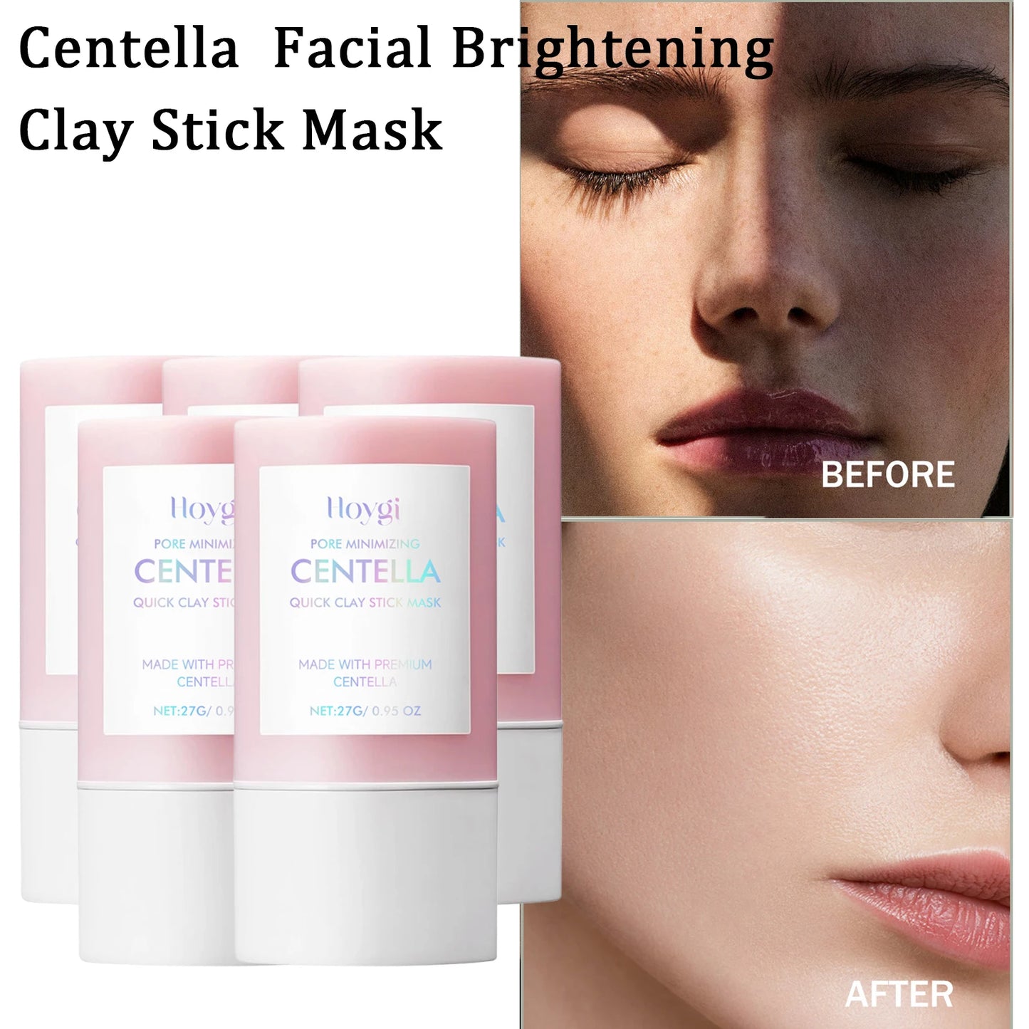 Centella Clay Stick Mask Pore Minimizing Quick Moisturizing Soothing Facial Brightening Face Mask Skin Care 27g