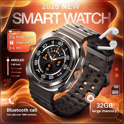 2025 Ultra 7 Smart Watch 32G Memory Video Play GPS NFC AMOLED Fitness Sport Waterproof Bluetooth call High-end Fashion Watches