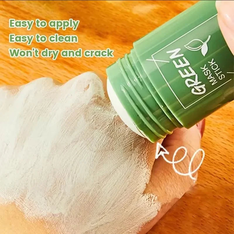 Remove Blackhead Mud Mask Green Tea Face Clean Stick Dispel Pimple Blemish Shrink Pores Oil Control Exfoliating Whiten Skin Care