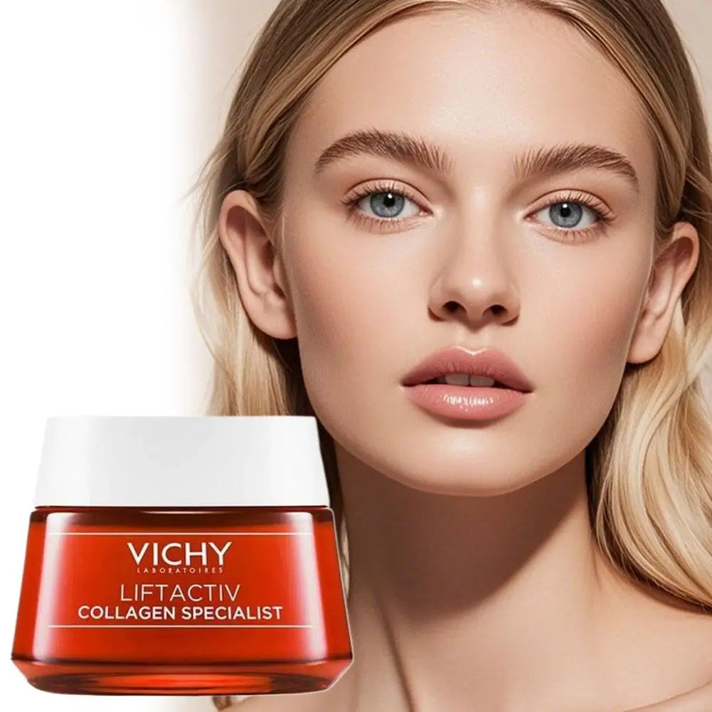 VICHY Collagen Firming Night Cream Reduces Wrinkles Make Skin Clear Tighten Skin For Every Skin Type Moisturizing Cream