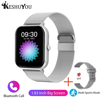 KESHUYOU 2025 New Smart Watch Men Women Full Touch Screen Heart Rate Tracker Bluetooth Talking Sports Smart Watch Holiday Gift
