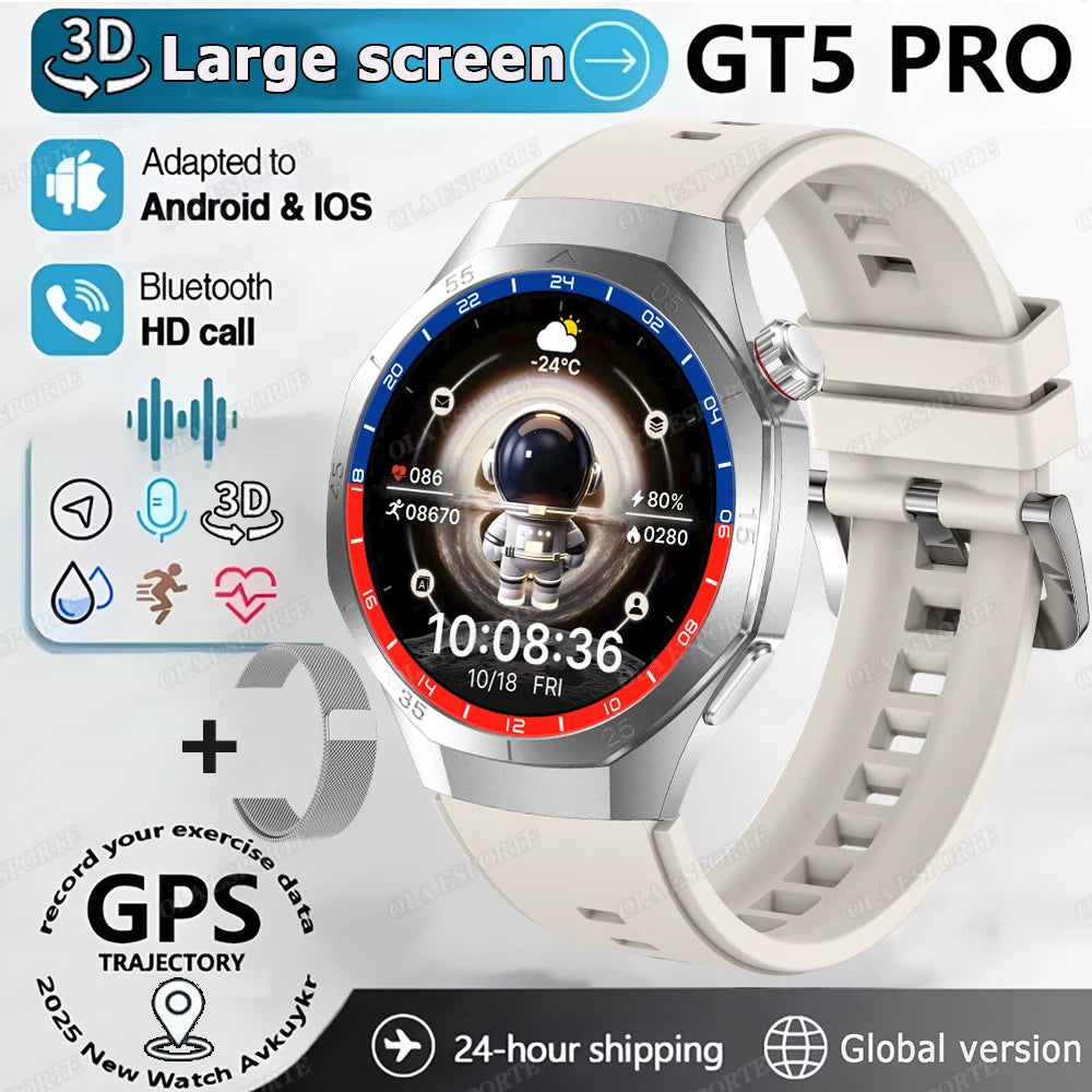 New Men Smart Watch 300mAh Large Battery HD AMOLED Screen Call Smartwatch Women Multiple Sports Modes Waterproof Sports Watches