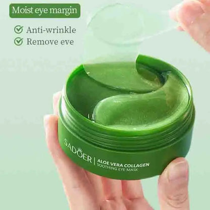 60pcs/box SADOER Red Pomegranate Aloe Vera Eye Mask Anti Dark Circles Removal Eyes Bags Moisturizing Eye Patches Eyes Skin Care