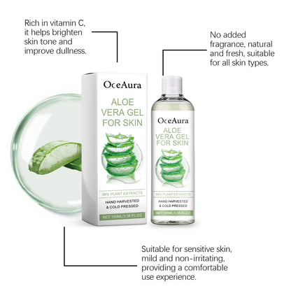 Aloe Vera Gel Pore Shrinking Oil Control Ance Remover Moisturizing Brighten Anti-Aging Facial Essence Beauty Skin Care Products