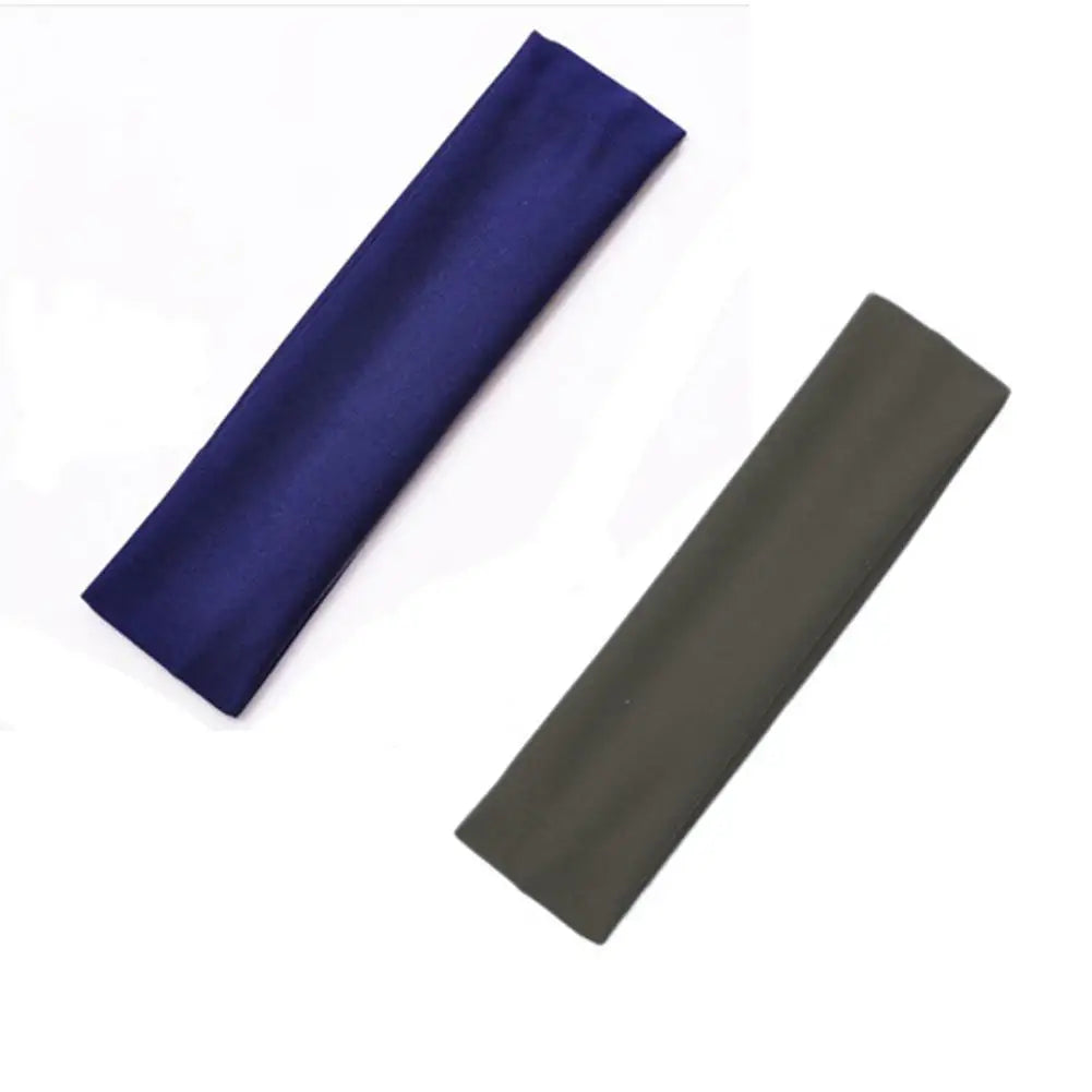 Hot SALE!! 2PCS Sports Headbands High Elastic Women Gym Yoga Hair Bands Exercise Tennis Fitness Running Sweat Head Hair Bands
