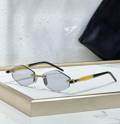 Germany Style Alloy Sunglasses Diomand Acetate Maske P60 Classical Luxury Designer Brand Solar Uv400 Rimless Sunglasses