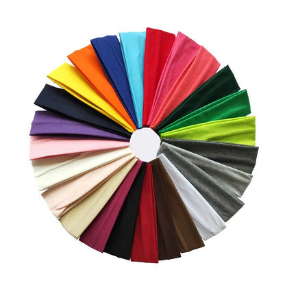 New Summer Sports Yoga Headbands for Women Adjustable Men Running Absorb Sweat Elastic Hair Bands Solid Color Headband Wholesale