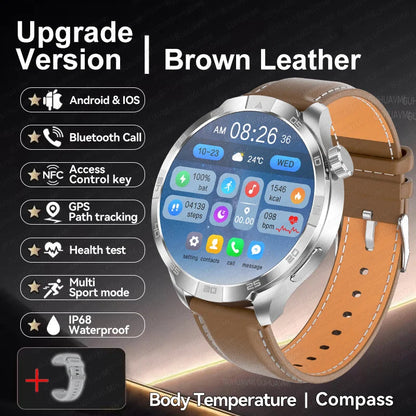 New NFC Bluetooth Call Smart Watch Men GPS Sports Fitness Watches 1.85" Heart Monitor IP68 Waterproof Smartwatch For Android IOS