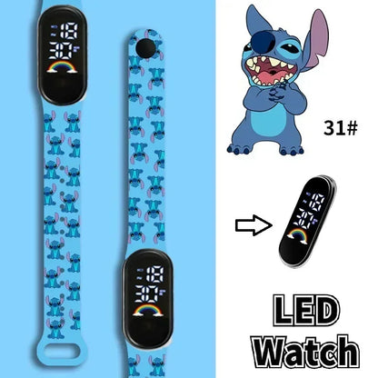 Stitch Children Watches Girls Waterproof Sport Touch Screen Watch for Women Waterproof Digital Clock Bracelet Gifts