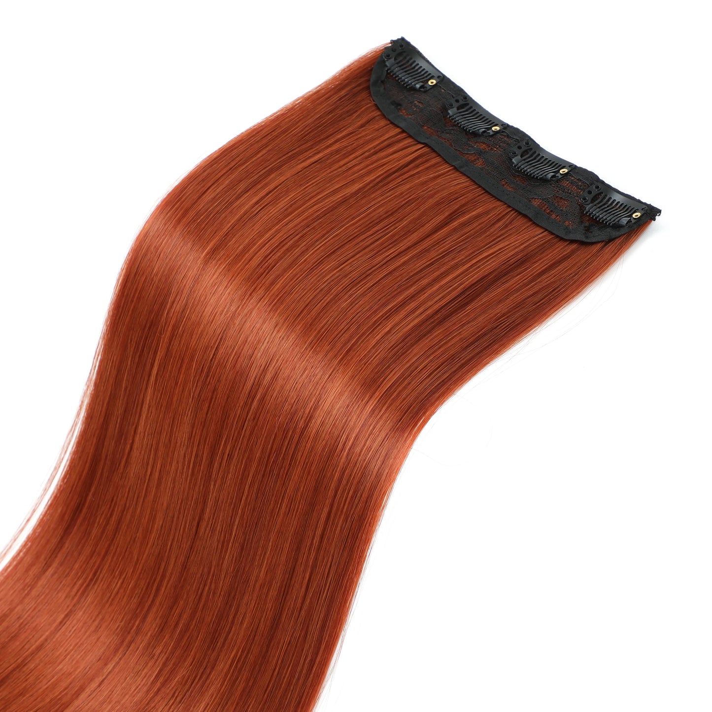 24Inchs Clips in Hair Extensions Long Straight Hairstyle Synthetic Blonde Black Hairpieces Heat Resistant False Hair