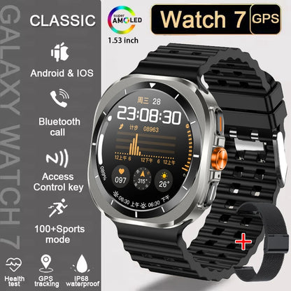2025 New Watch 7 Ultra Smart Watch Men 3D Display Sport SmartWatch GPS NFC Compass Blood oxygen Smartwatch Women For Android IOS